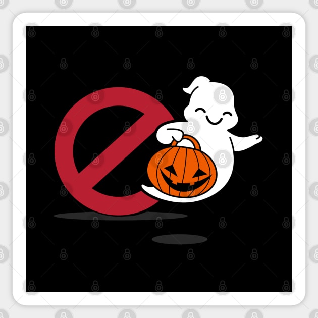 Cute Kawaii Spooky Ghost Trick Or Treat Cartoon Sticker by BoggsNicolas